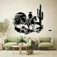 Therwen Metal Cactus Wall Art - Colorful, Modern Plant Decor For Living Room, Office, Bathroom (15.8x12.2 In)
