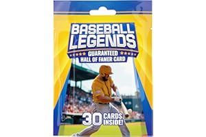 LIGHTNING CARD COLLECTION Baseball Legends Pack| 30 Baseball Cards | Guaranteed Hall of Fame Player Sports Card