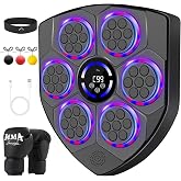 Music Boxing Machine with Gloves, Wall Mounted Boxing Trainer for Home Use | Durable Boxing Trainer For Home, Office &amp; Gym, With LED Display, Music Workout, Punch Training &amp; Stress Relief Features