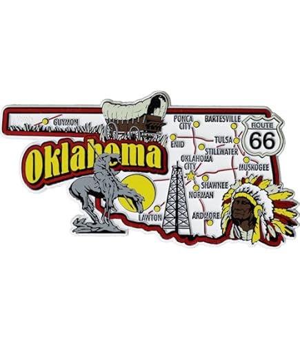 Love From Oklahoma Vintage Magnet - 3.4x1.9 Inch 3D Rubber Souvenir Made In USA By Classic Magnets