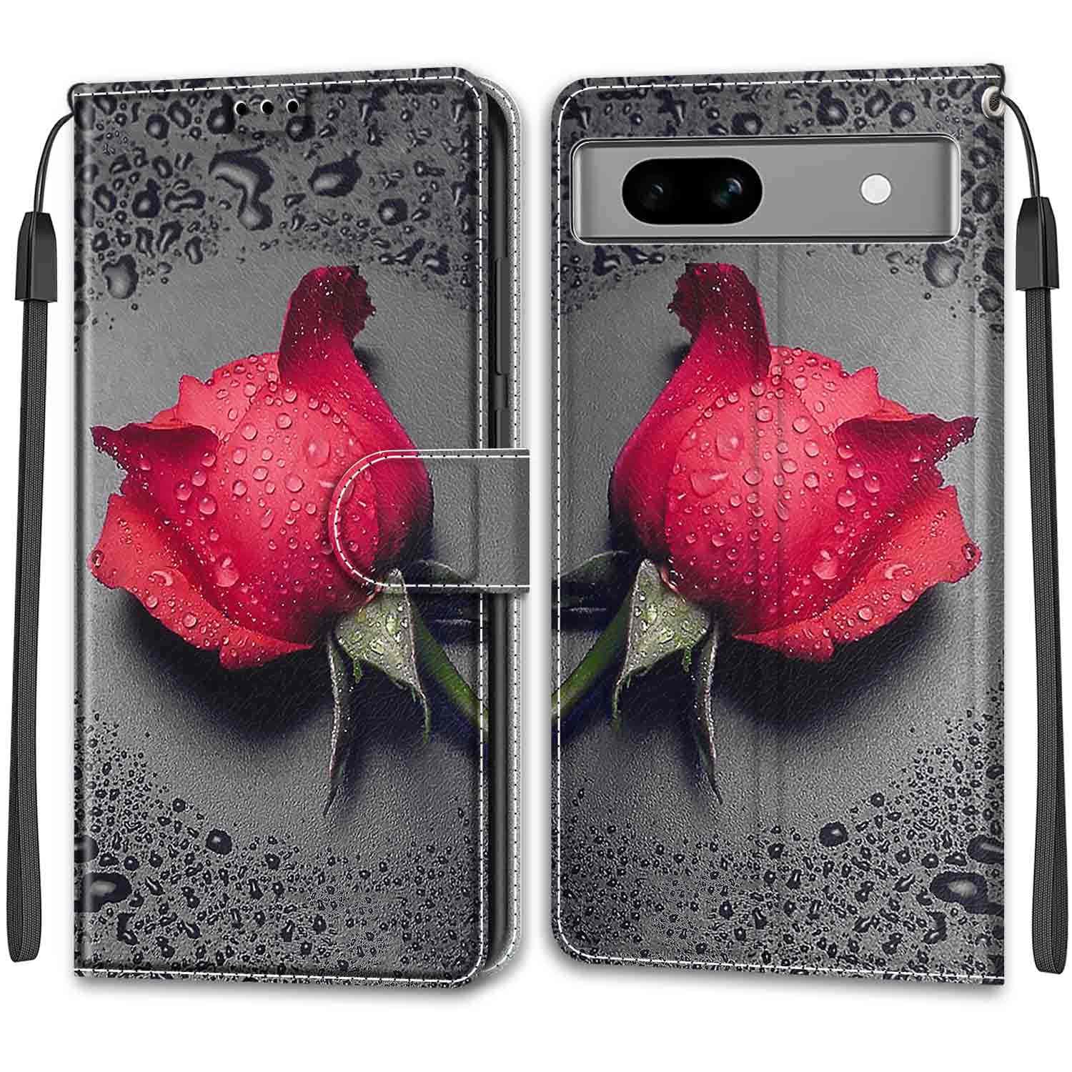 Case for Google Pixel 7A Magnetic Closure Card Slots Kickstand Premium PU Leather Flip Wallet Phone Case for Google Pixel 7A