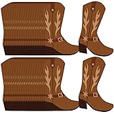 Honoson 50 Pcs Cowboy Boot Decorations Bulletin Board Cutouts DIY Wild West Cowpoke Boots Paper Cutout West Cowboy Themed for Bulletin Board Decor Cowpoke Party Wild Occident Themed Party Supplies