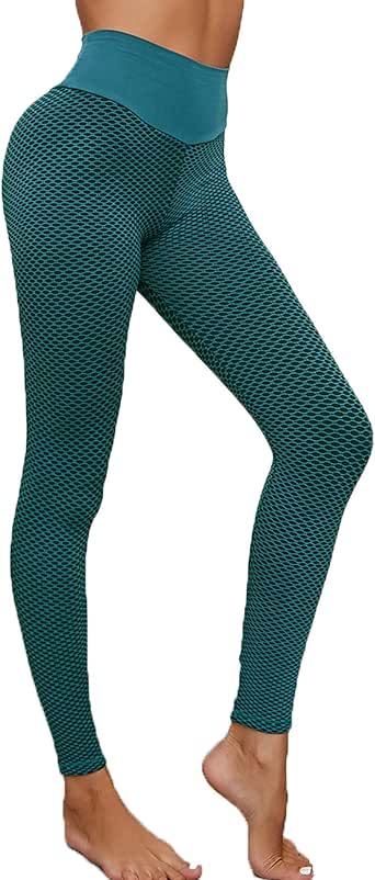 MOSHENGQI Women's Ruched Butt Lifting High Waist Yoga Pants Tummy