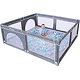 TODALE Baby Playpen for Toddler, Extra Large Baby Playard, Infant Safety Activity Center, Sturdy Babies Playpen with Anti-Sli