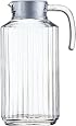 Pichet à Eau Luminarc Arcoroc Quadro Frigo 1,1L - Avec Couvercle - Blanc - Pour Boissons Fraîches