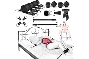 Sex Restraints Bondage Kit Couple Sex Toys, 7 pcs Wrist To Ankle Bondage Cuffs Bed Door Bondage Sets Restraints Kit Sexual To
