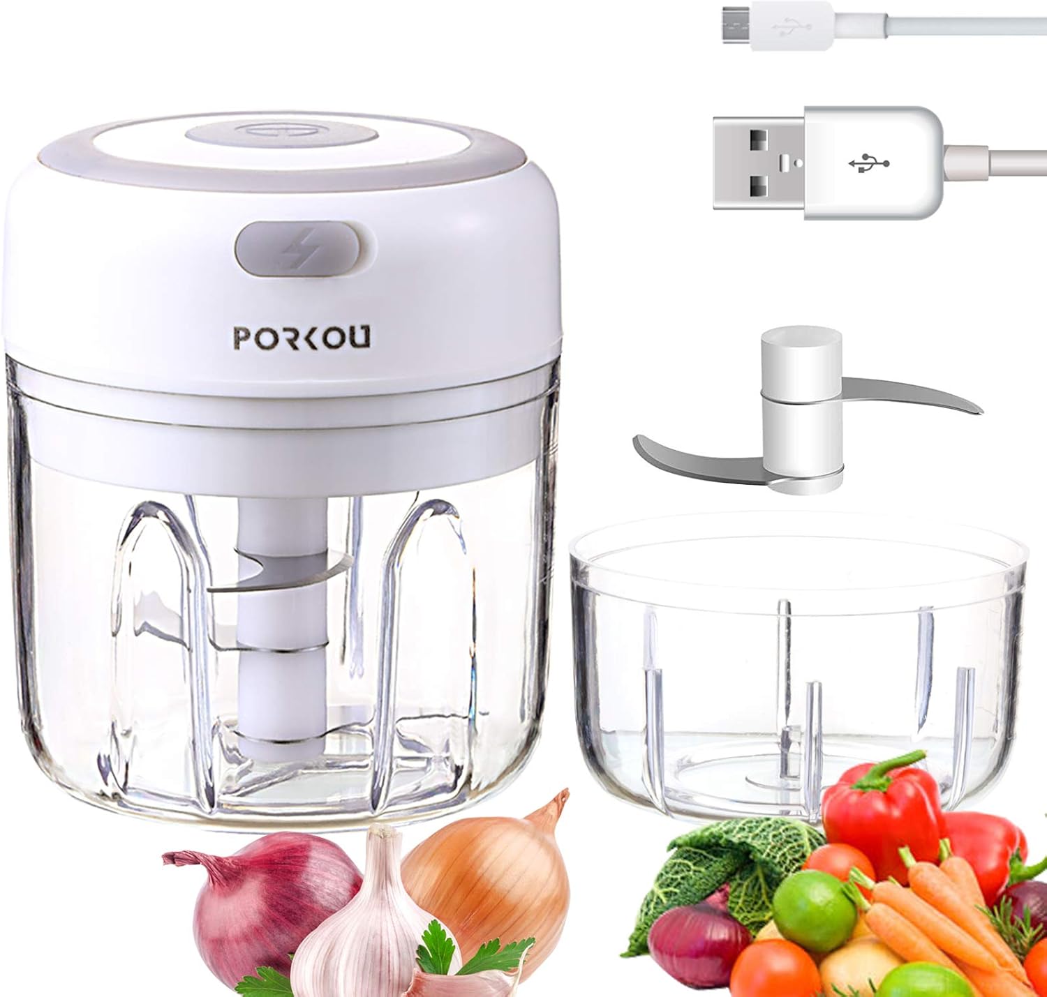Electric garlic chopper,Mini Veggie and Onion Choppers,Portable Small