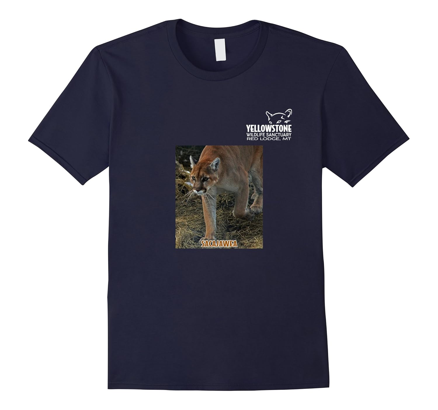 Sacajawea Bobcat Yellowstone Wildlife Sanctuary T-shirt-ANZ