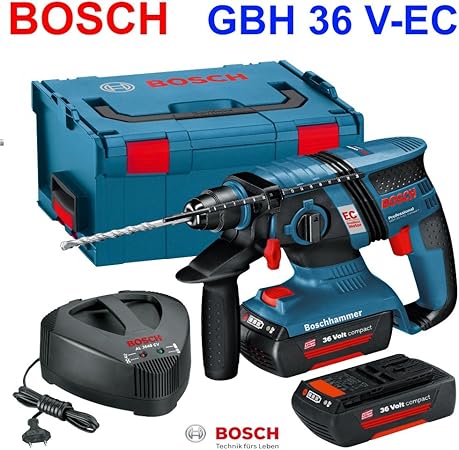 Bosch Hammer Drill Gbh 36 V Ec Compact 36 Volt Hammer Sds Plus Hammer Drill Bit Amazon Co Uk Diy Tools