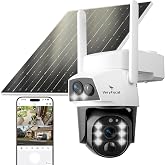 VeryFocal Solar Dual-Lens Dual View 6MP QHD Wireless Outdoor Security Cam | 360&deg; PTZ, AI Tracking, 5.5W 10400mAh, WiFi‑6, Standalone/NVR Add-on, Color Night Vision, 2-Way Audio, IP66 Home Surveillance
