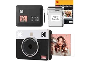 KODAK Mini Shot 3 Retro 4PASS 2-in-1 Instant Camera and Photo Printer (3x3 inches) + 68 Sheets Bundle (8 Initial Sheets + 60 