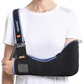 Velpeau Medical Arm Sling Shoulder Immobilizer for Women and Men, Black L | Rotator Cuff Support Brace for Clavicle, Elbow Injury, Dislocated, Fits Left or Right Arm (Comfort type, Bust 33.5&Prime;-41&Prime;)