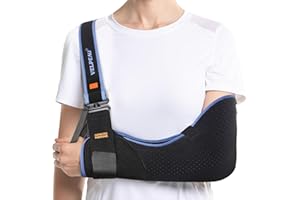 Velpeau Arm Sling Shoulder Immobilizer for Women and Men, fit Left or Right Arm - Rotator Cuff Support Brace - Medical Sling for Shoulder, Clavicle, Elbow Injury (Comfort type, Large: Bust 33.5″-41″)