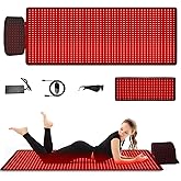 Red Light Therapy Mat for Body with 1560 LEDs, infrared Light Therapy Pad for Full Body Pain Relief, Large Yoga Red Light Mat with Small Bonus Mat (Black 71x23.7 Inch)
