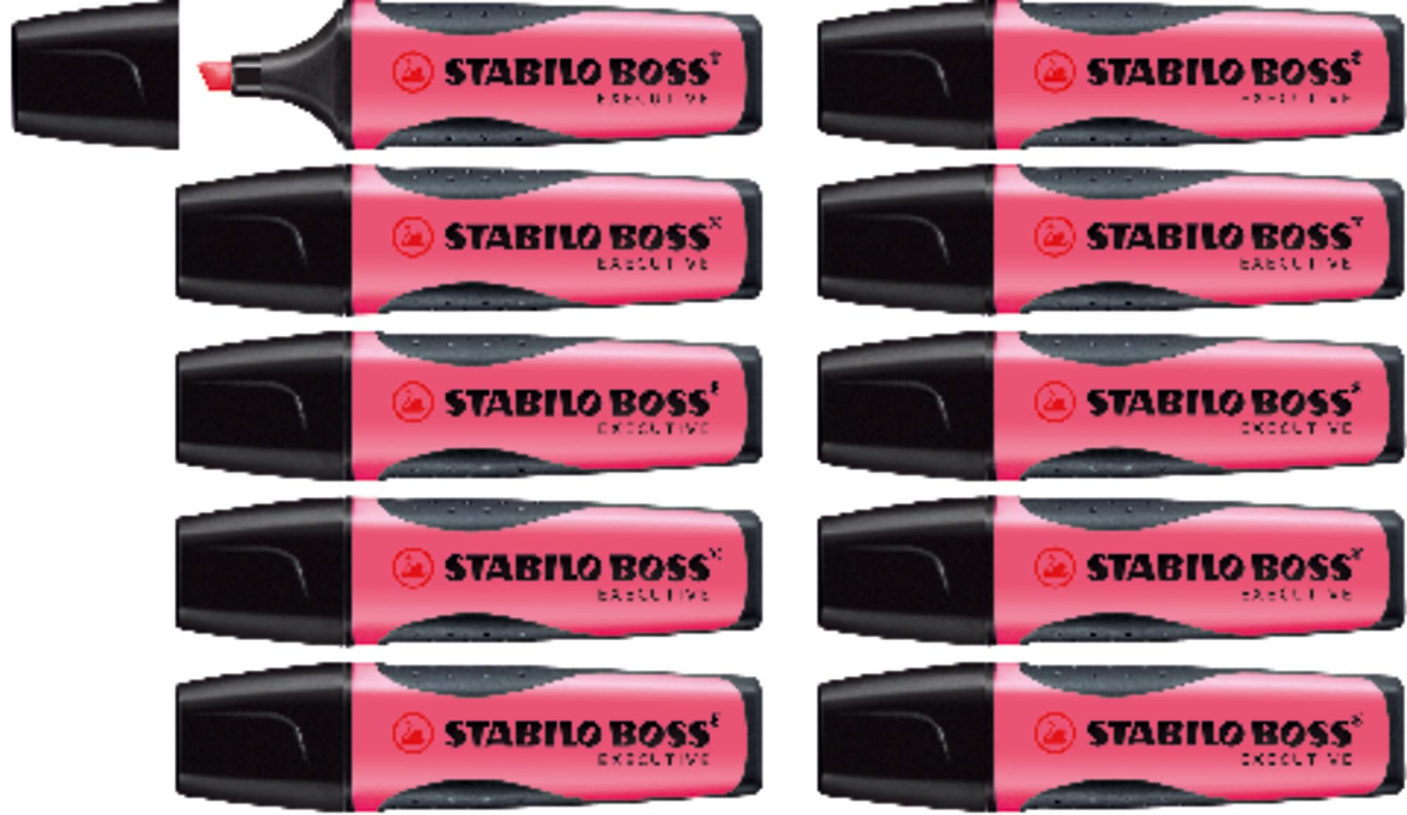 STABILO Highlighter BOSS EXECUTIVE - Box of 10 - Pink