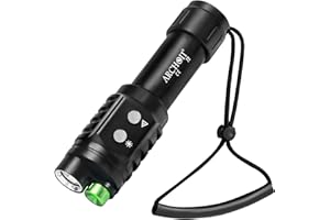 ARCHON J2 Diving Flashlight, 2-in-1 Scuba Dive Light with 1200 Lumens White Spotlight，1500 Meters Green Beam, Underwater 100 Meters Waterproof, Dual-Button Switch