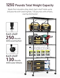 Simple Deluxe Heavy Duty 5-Shelf Storage Shelving