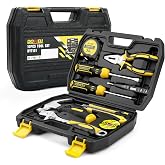 DOWELL Small Tool Kit, Tool Set for Home, Dorm | 10-piece small tool kit, mini portable, home repair hand tools, plastic toolbox