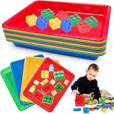 12 Pack Activity Plastic Art Trays,Multicolor Plastic Art Trays,Serving Tray for Art and Crafts,DIY Projects,Painting,4 Color
