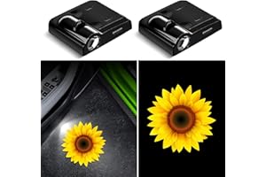 VAITARKLI Car Door Lights Projector, Sunflower Car Door Projector Lights Universal Welcome Courtesy Ghost Shadow Lamp Fit for All Car Models Sunflower