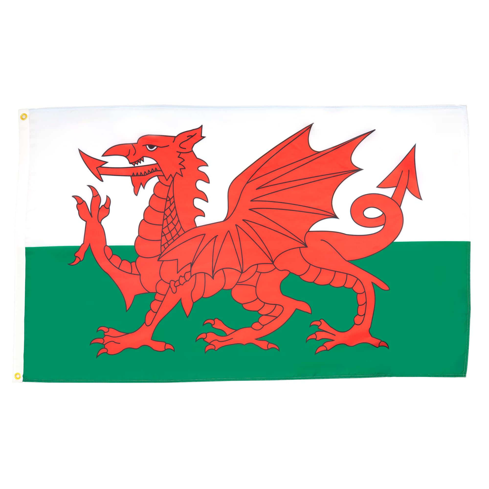 AZ FLAG - Wales Flag - 2x3 Ft - 100D Polyester Welsh Banner with Two Metal Grommets - Fade Resistant - Vivid Colors - 2' x 3' Feet - 90x60 Cm — image 1
