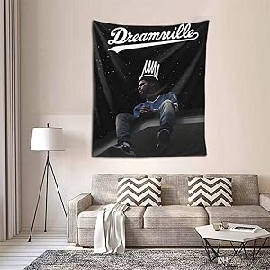 J. Cole Dreamville Hip Hop Tapestry 51x60 Inchï¼ŒWall Blanket Home Decor for Bedroom College Dorm