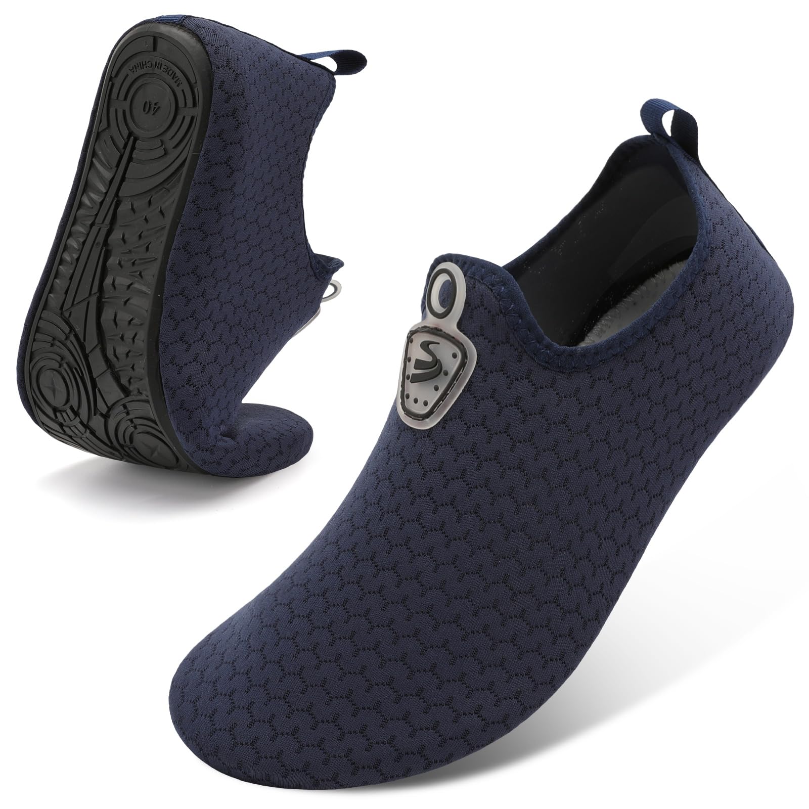 Photo 1 of Spesoul Water Shoes for Women Men Breathable Quick Dry Aqua Shoes Barefoot Aqua Socks Sneakers for Beach Swim Pool Yoga River Outdoor Water Sports 7-8 Women/5.5-6.5 Men