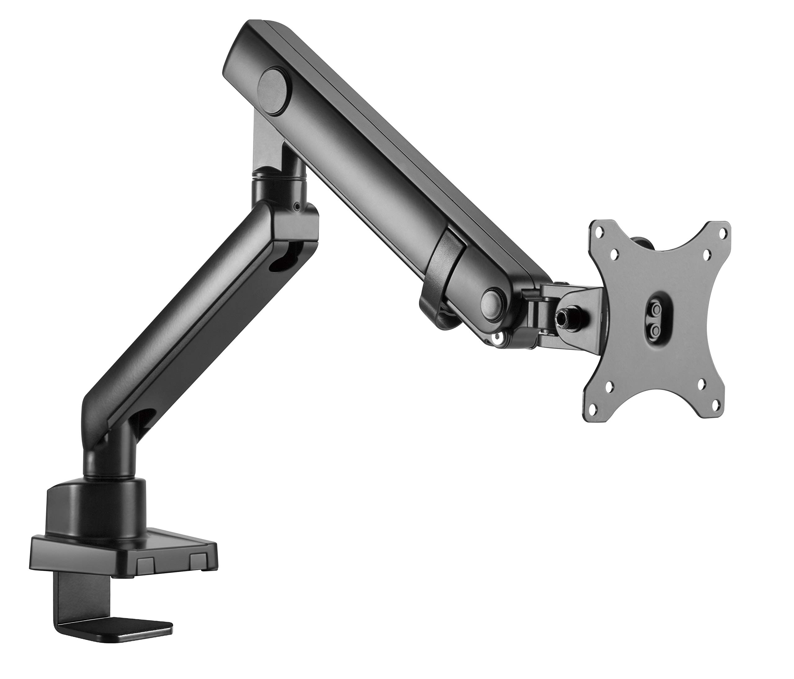 Amer Mounts | LED LCD Monitor Arm | Hydra Lift Articulating Arm | Clamp and Grommet Base | (Single 17"-32"), Black (HYDRA1B)