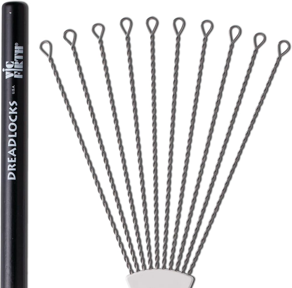 Vic Firth Dreadlocks Drum Brushes Steel Wire 10 Wires 14 in Handles