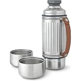BLACK + BLUM Explorer Flask Duo | Insulated Stainless Steel | 2 Cups | 1L | Leak Proof, 24H Hot or Cold, Vacuum Insulated, 2 Steel Cups, Easy Pour Lid, Carry Strap, Ideal for Camping &amp; Outdoors