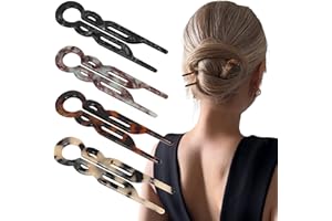4PCS U-shaped Hair Pins for Women,French Hair Pins & Sticks for Women, Acetate U-shaped French Grip, Daily Use Strong Durable