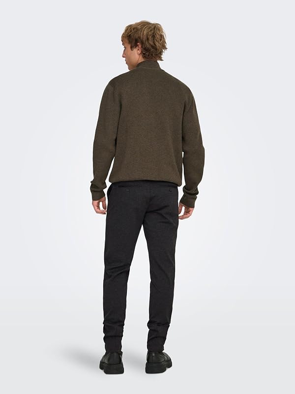 Herren Onsmark Slim Gw 0209 Noos Calças Melange Cinzento Escuro 36W/36L