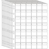 Stamp Pocket Pages Plastic Coin Holders Stamp Currency Protector Coin Collecting Supplies 10 Sheets