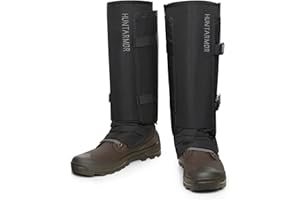 HUNTARMOR Snake Gaiters Leg Guards: Waterproof Snake Chaps for Hunting, Adjustable Leg Gaiter Snake Bite Protection for Lower Legs, Lightweight Flexible Design Snake Guards Fits Men & Women