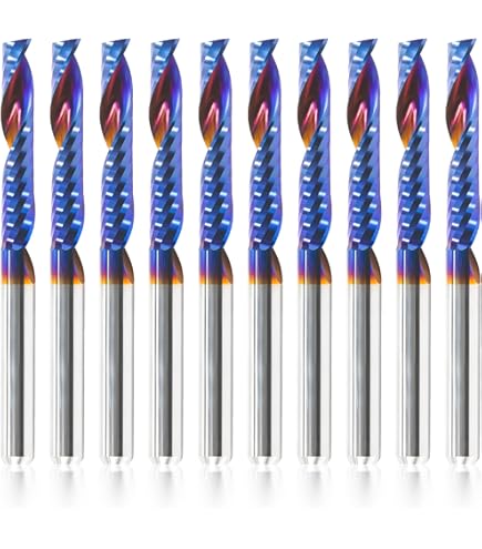 Frees, Enkele Fluit 1 Stuks Spiraal Up Cut Cutter Cnc End Mill Carbide Router Bit for Acryl Pvc Mdf Hout board Frees boor(Size:4x10x45L