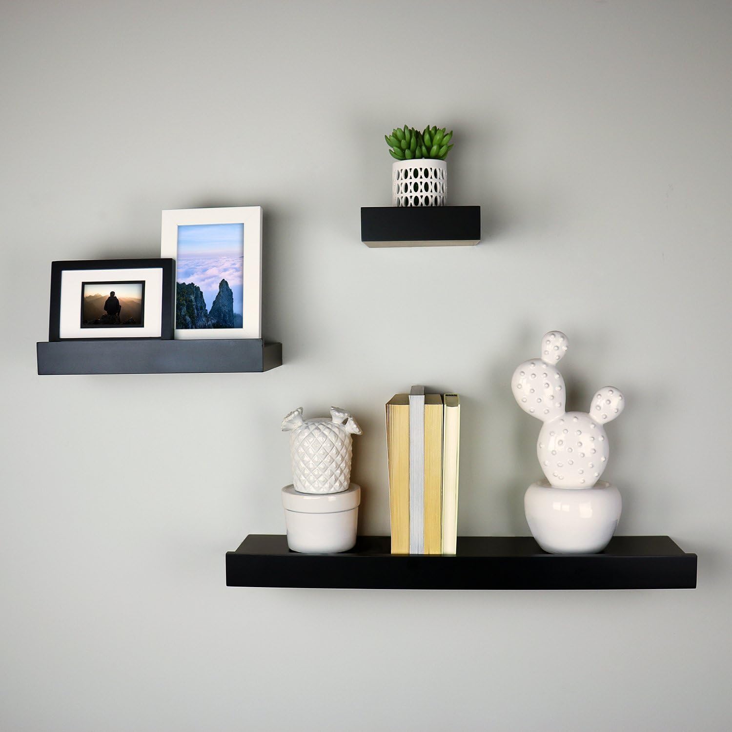 Ballucci Floating Ledge Wall Shelves, 6Inch Depth Display