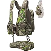 TIDEWE Turkey Vest with Seat, Lightweight Turkey Hunting Vest with Multi-Compartment Storage