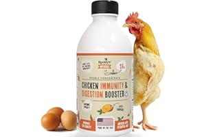 Roosty's Naturals Chicken Immunity & Digestion Booster | Chicken Digestion Supplements | Omega-3 Vitamins and Supplements | Poultry Vitamins for Chickens