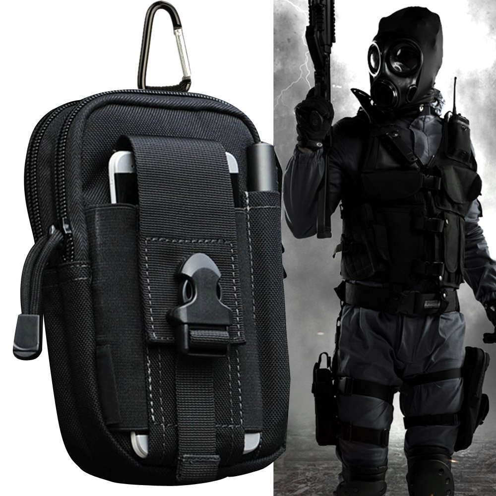 Bolso Táctico D Nylon ARMRA Paquete de Cintura al Aire Libre Cámping