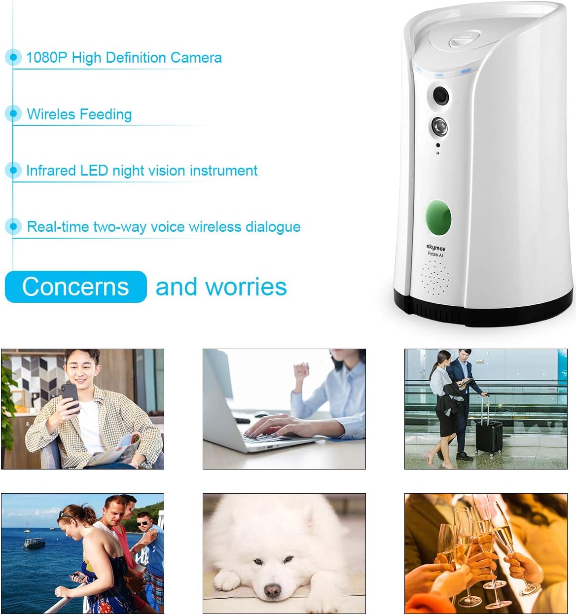 skymee dog camera treat dispenser