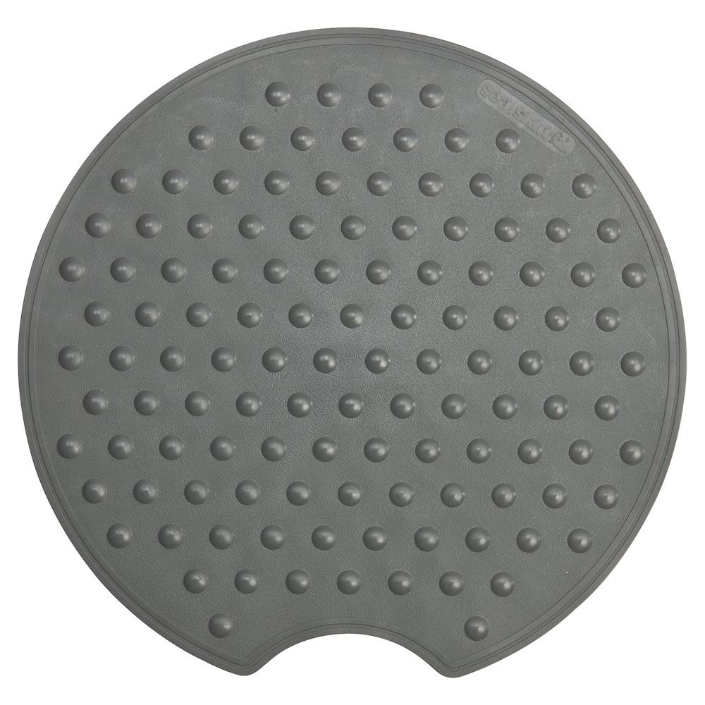 Sealskin Rotondo Anti-Slip Mat, Rubber, Anthracite, 53.5 x 0.3 x 55 cm