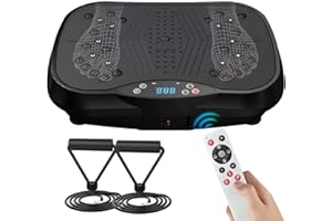 CIYEA Vibration Plate Exercise Machine for Lymphatic Drainage, Weight Loss, Muscle Toning, Multifunctional Whole Body Vibration Plate, Adjustable Speed & Compact for Home Fitness