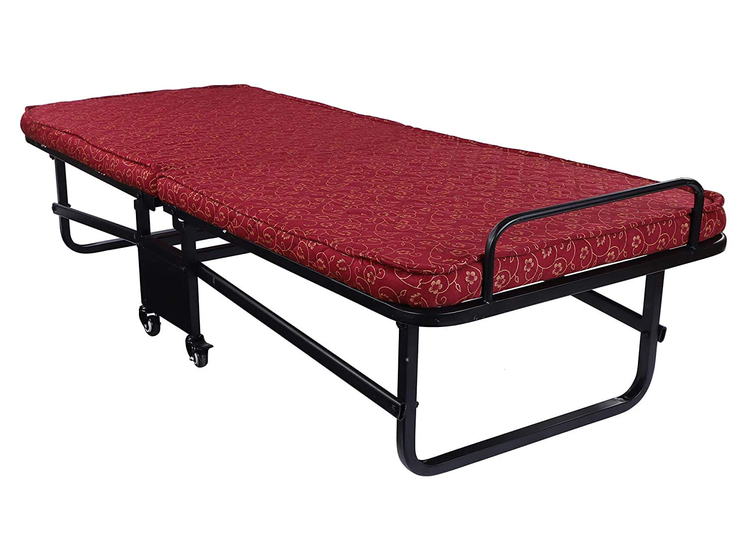 Spacepanda Edison Rollaway Folding Bed with MS Powder Coted Frame, 3