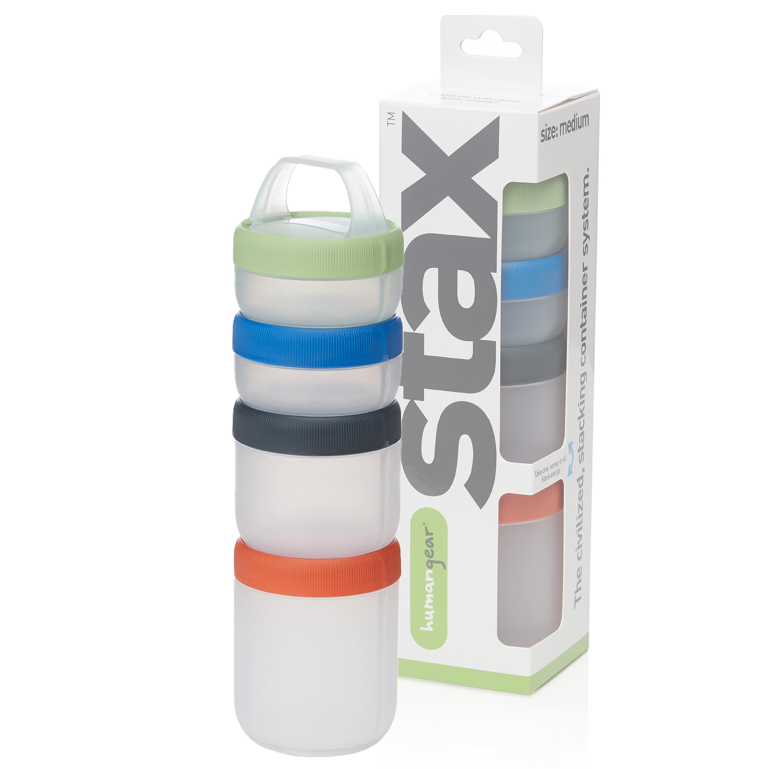 humangear Unisex's STAX Interlocking Storage Container Set, Medium — image 1