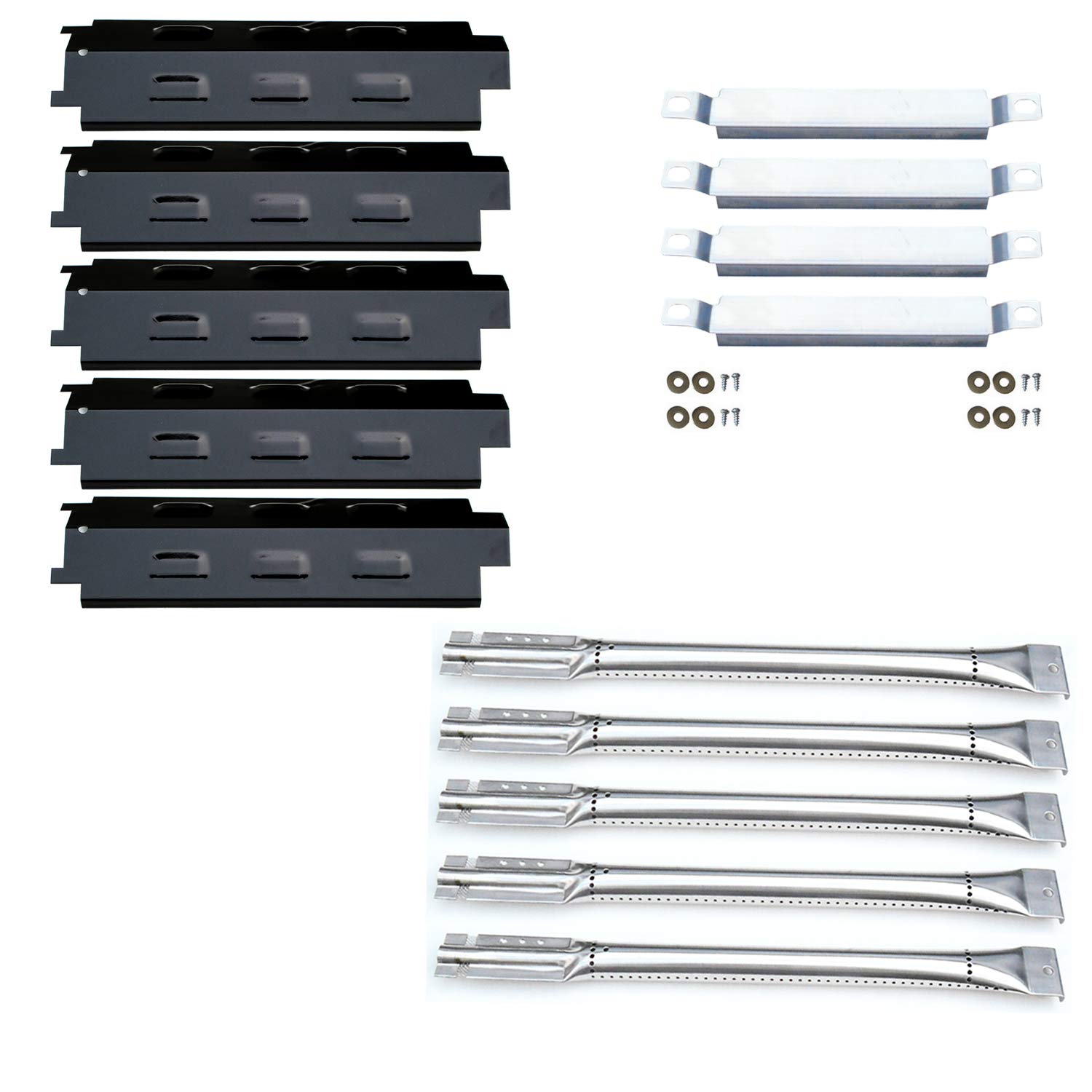 Photo 1 of Direct Store Parts Kit DG258 (5-Pack) Repair Kit Replacement for Charbroil 6 Burner Gas Grill Stainless Steel Burners, Crossover Tubes & Porcelain Steel Heat Plates