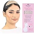 MILANO COLLECTION Glueless Top Grip for Hair Topper & Wiglets, Adjustable Translucent Strap with Side Openings, Top Headband for Your Wig or Topper, Includes Clips, Beige, Small