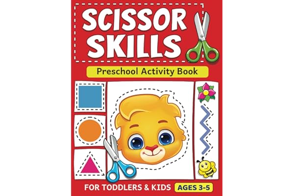 Scissor Skills Preschool Activity Book: Learn to Cut Lines, Shapes, Fruits, Animals | Fun Cutting & Coloring Book for Kids | 