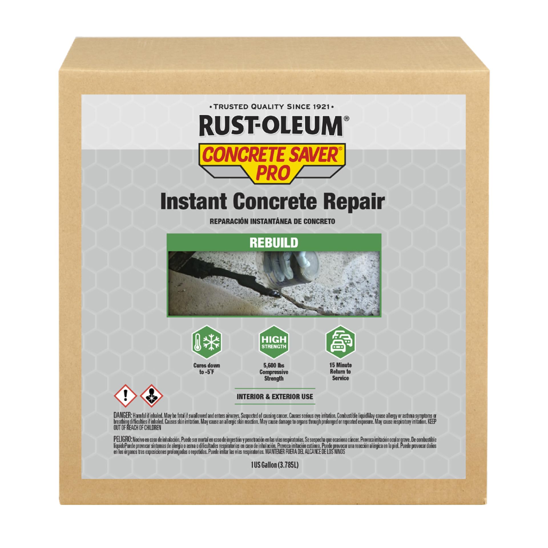 Photo 1 of Rust-Oleum Concrete Saver Pro Instant Concrete Repair, Gallon, Gray
