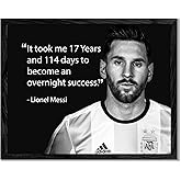 “It Took Me 17 Years and 114 Days to Become an Overnight Success” – Inspirational Soccer Quote Wall Art Print – Motivational Sports Poster for Bedroom, Office, Gym, or Locker Room – 8x10 Unframed