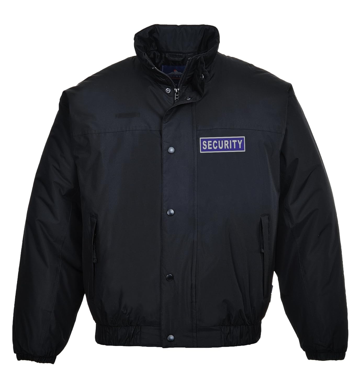 Hi Vis Heroes Black Security Jacket with Reflective Badges Printed